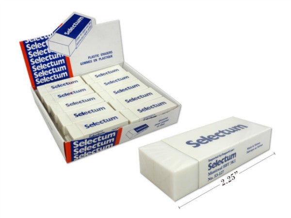 White Vinyl Erasers (20 Pk)