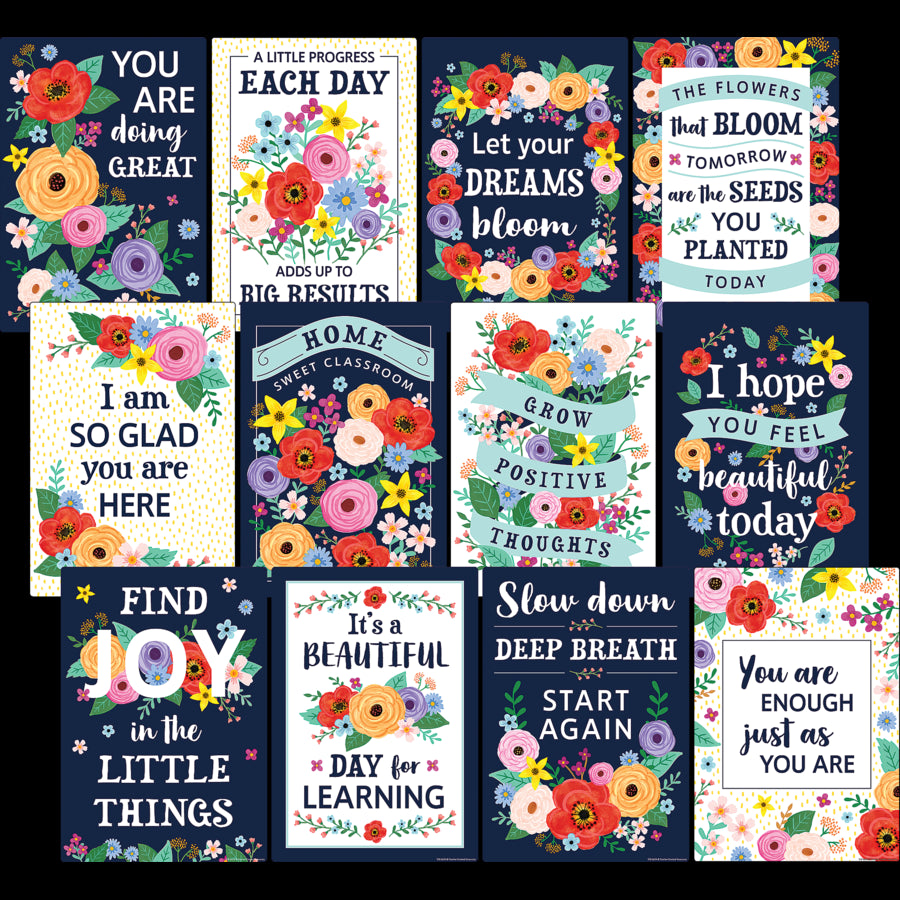 Wildflowers Positive Sayings Small Poster Pack
