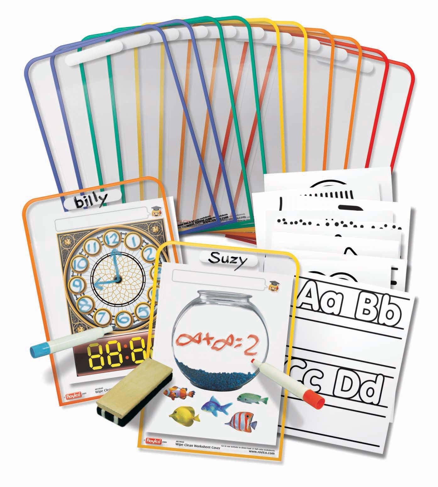 Wipe Clean Worksheet Covers (10/pk)