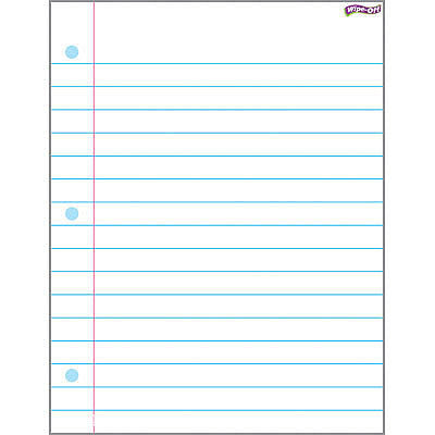 Wipe-Off® Charts - Notebook Paper (17" x 22")