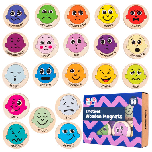 Wooden Magnets - Emotions - 20Pcs
