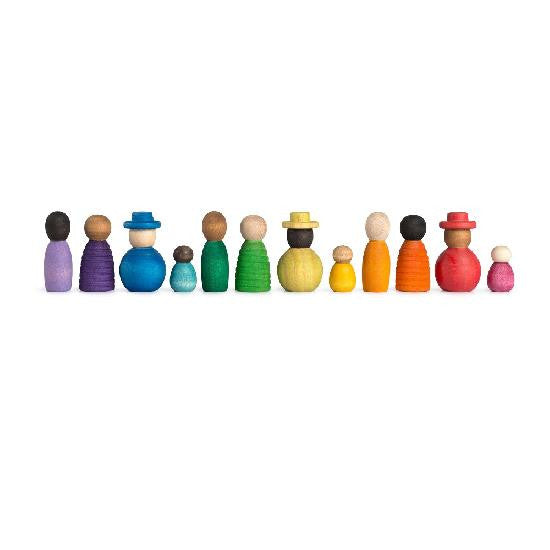 Wood Together Coloured Nins 12pcs