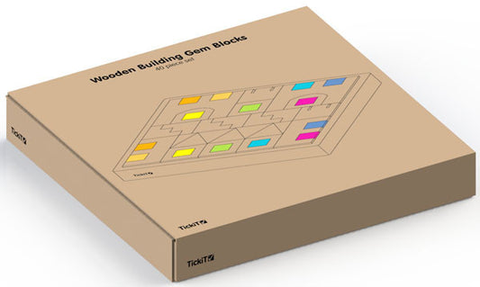 Wooden Building Gem Blocks (Set of 40)