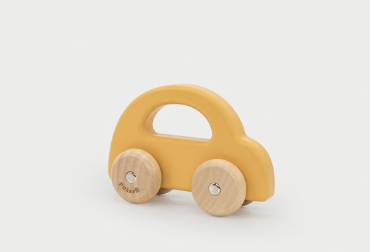 Wooden Car - Yellow