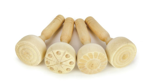 Wooden Dough Stampers Set Of 4