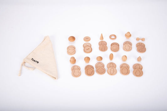 Wooden Treasures Touch & Match Set (36 Pieces)