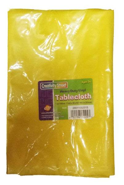 Yellow Vinyl Tablecloth 38" x 80"